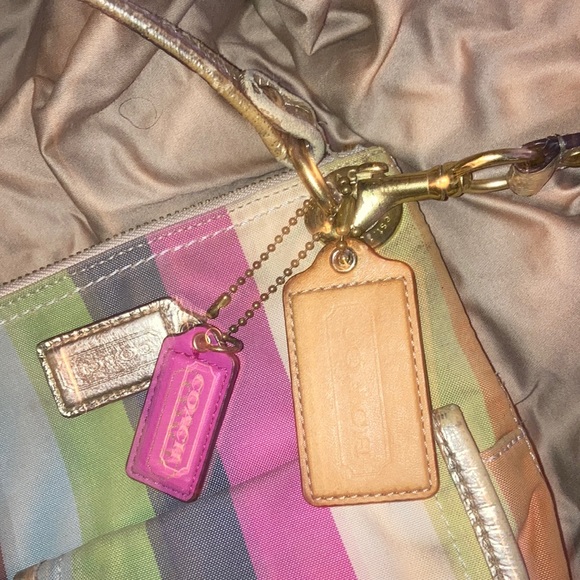 Vintage Rainbow Striped Coach Bag - Picture 2 of 11